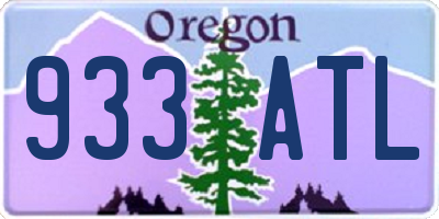 OR license plate 933ATL