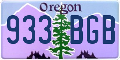 OR license plate 933BGB