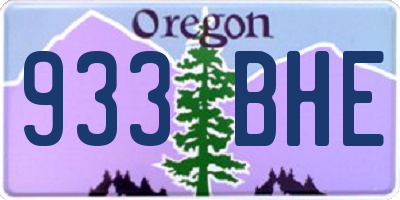 OR license plate 933BHE