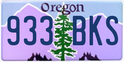 OR license plate 933BKS