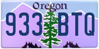 OR license plate 933BTQ