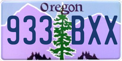 OR license plate 933BXX