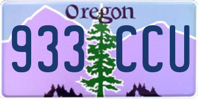 OR license plate 933CCU