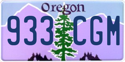 OR license plate 933CGM