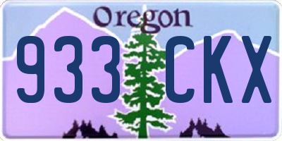 OR license plate 933CKX