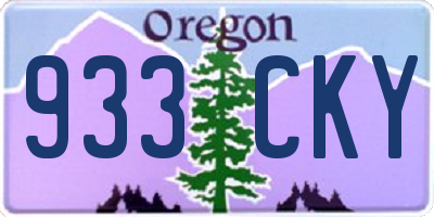OR license plate 933CKY