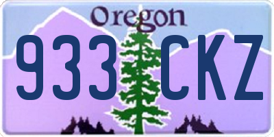 OR license plate 933CKZ
