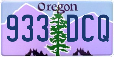 OR license plate 933DCQ