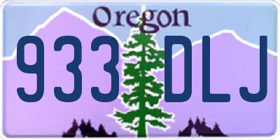 OR license plate 933DLJ