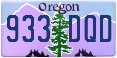 OR license plate 933DQD