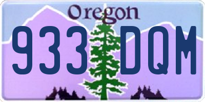 OR license plate 933DQM
