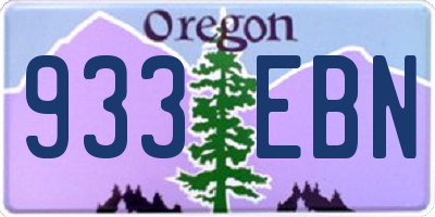 OR license plate 933EBN