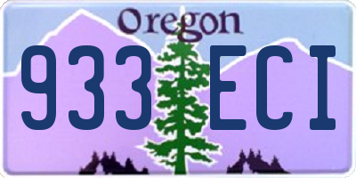 OR license plate 933ECI