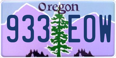 OR license plate 933EOW