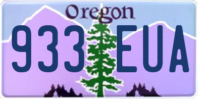 OR license plate 933EUA