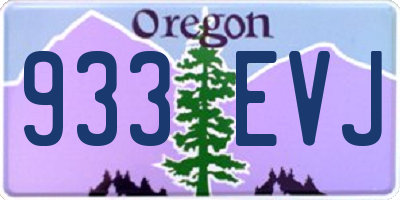 OR license plate 933EVJ