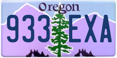 OR license plate 933EXA