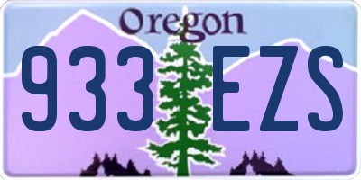 OR license plate 933EZS