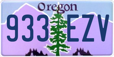 OR license plate 933EZV