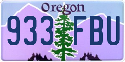 OR license plate 933FBU