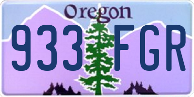 OR license plate 933FGR