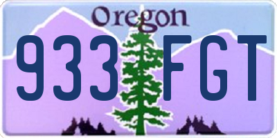 OR license plate 933FGT