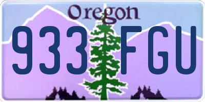 OR license plate 933FGU
