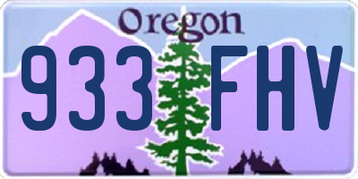 OR license plate 933FHV