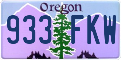 OR license plate 933FKW