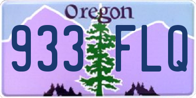 OR license plate 933FLQ