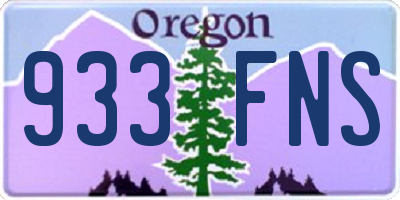 OR license plate 933FNS