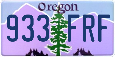 OR license plate 933FRF