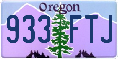 OR license plate 933FTJ