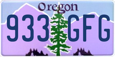 OR license plate 933GFG