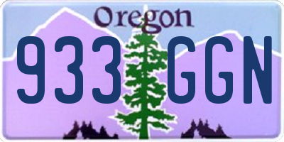 OR license plate 933GGN