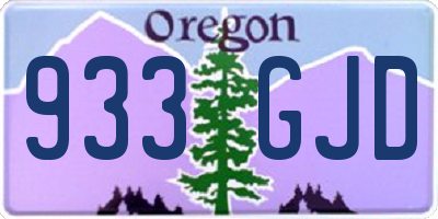 OR license plate 933GJD