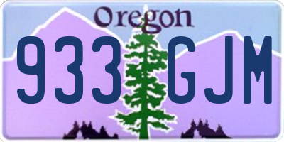 OR license plate 933GJM