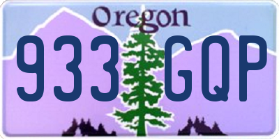 OR license plate 933GQP