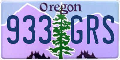 OR license plate 933GRS