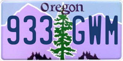 OR license plate 933GWM