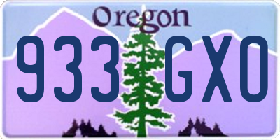 OR license plate 933GXO