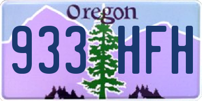 OR license plate 933HFH