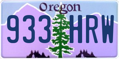 OR license plate 933HRW