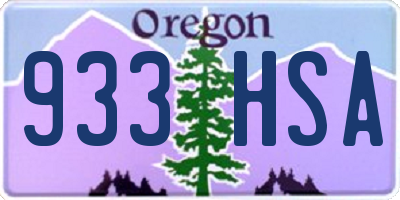 OR license plate 933HSA