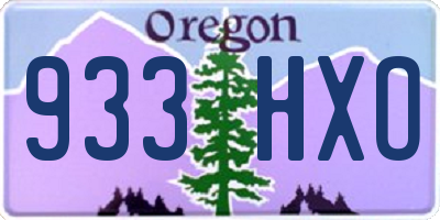 OR license plate 933HXO