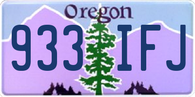 OR license plate 933IFJ