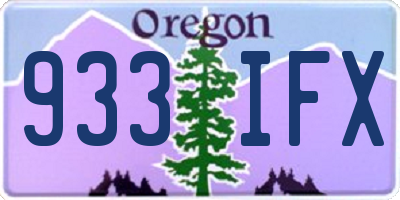 OR license plate 933IFX