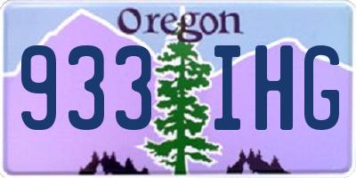 OR license plate 933IHG