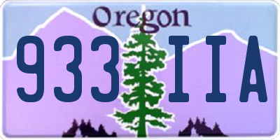 OR license plate 933IIA