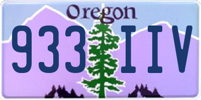 OR license plate 933IIV
